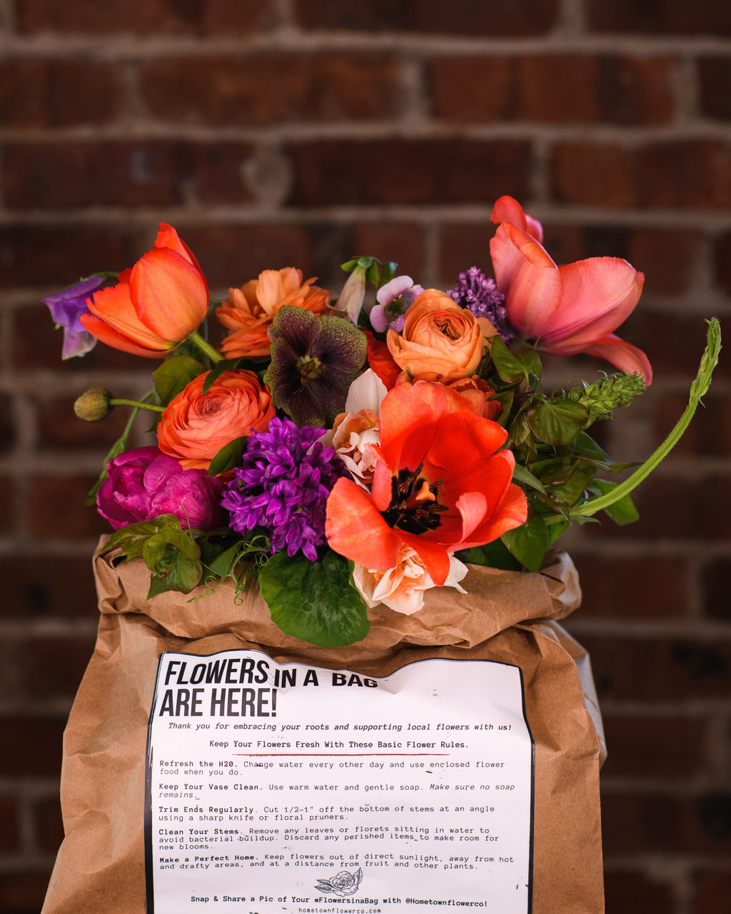 One Month of Weekly Flowers in a Bag Deliveries Hometown Flower Co.