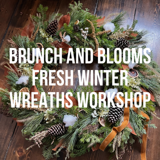 Brunch & Blooms: Fresh Holiday Wreath Workshop - Dec 6, Huntington