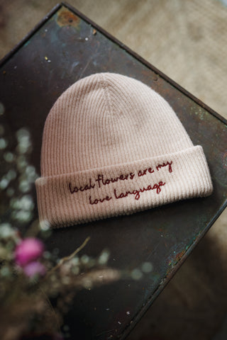Local Flowers Love Language Cashmere Wool Beanie