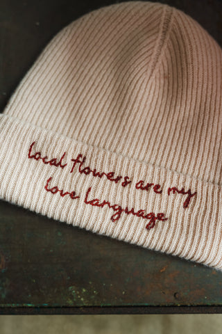 Local Flowers Love Language Cashmere Wool Beanie