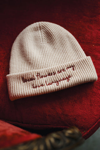 Local Flowers Love Language Cashmere Wool Beanie