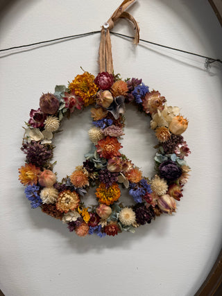 The Dried Floral Peace Hoop