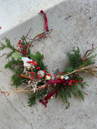Fresh Holiday Hoop Wreaths Workshop - Dec. 10th, Huntington
