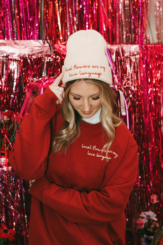 Local Flowers Love Language Cashmere Wool Beanie