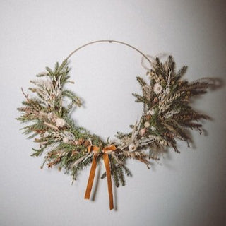 The Dried Floral Holiday Hoop Wreath