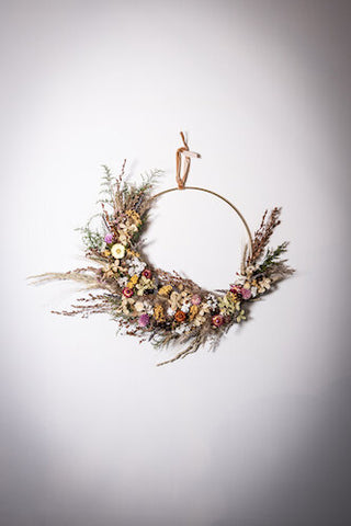 The Dried Floral Hoop Wreath