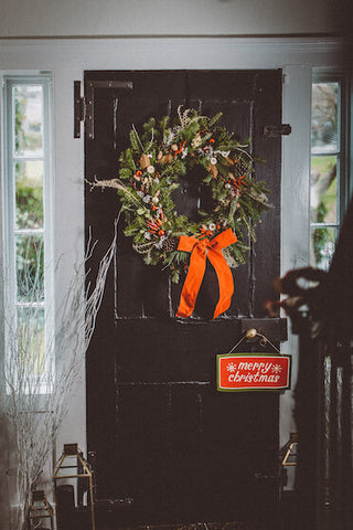 The Decorated Fresh Winter Wreath