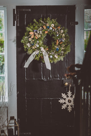 The Decorated Fresh Winter Wreath