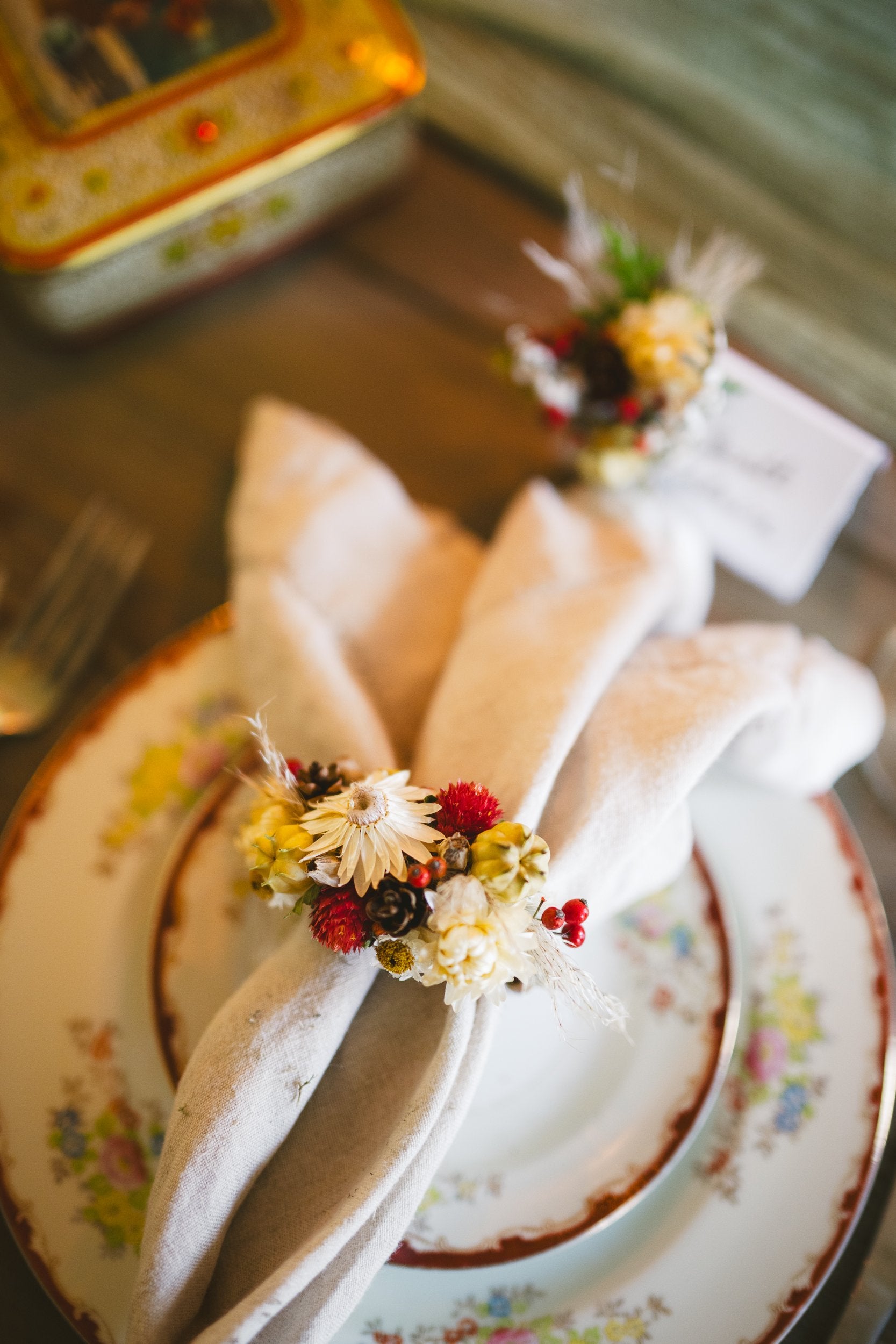 Diy Floral Flower Napkin Rings Crochet Flower Pattern Napkin Ring