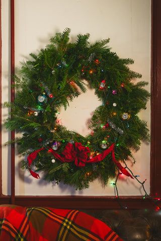 The Decorated Fresh Winter Wreath