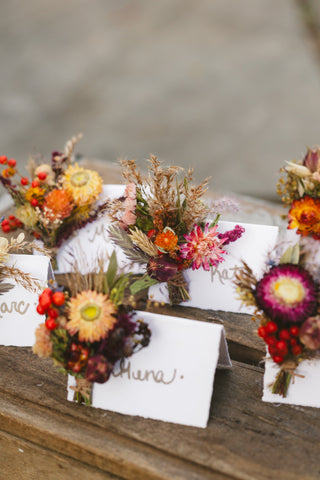 The Dried Floral Place Cards
