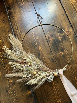 The Dried Floral Hoop Wreath