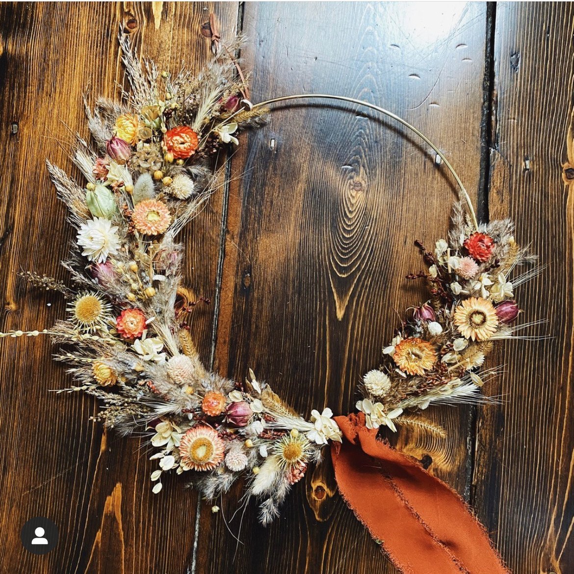 The Dried Floral Hoop Wreath