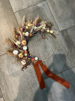 The Dried Floral Hoop Wreath