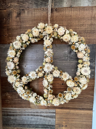 The Dried Floral Peace Hoop