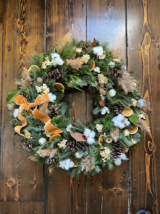 The Decorated Fresh Winter Wreath