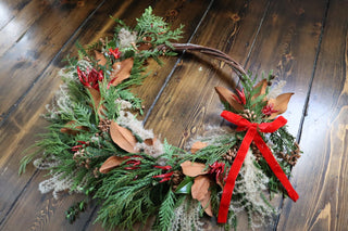 Fresh Holiday Hoop Wreaths Workshop - Dec. 10th, Huntington