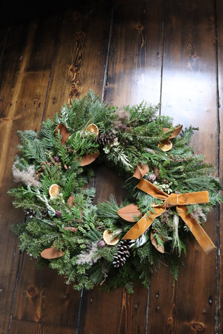 The Decorated Fresh Winter Wreath