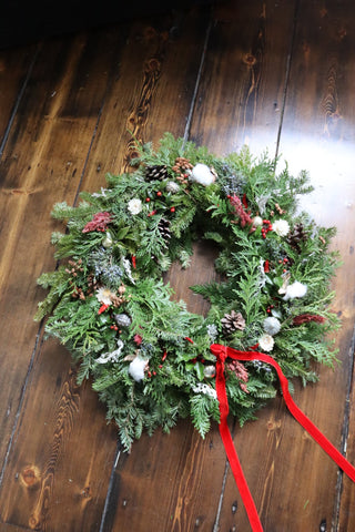 The Decorated Fresh Winter Wreath