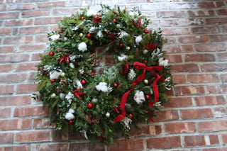 The Decorated Fresh Winter Wreath