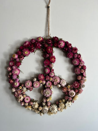 The Dried Floral Peace Hoop