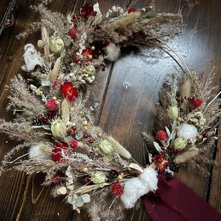 The Dried Floral Holiday Hoop Wreath