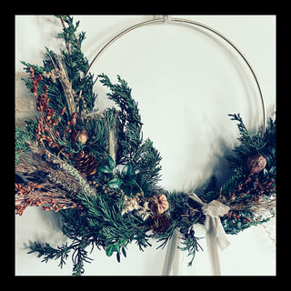 Winter Hoop Wreath