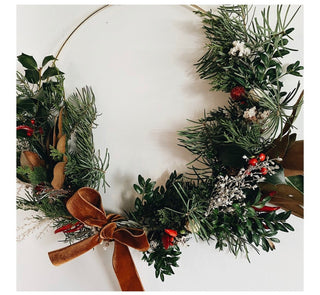 Fresh Holiday Hoop Wreaths Workshop - Dec. 10th, Huntington