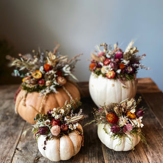 The Dried Floral Pumpkin Centerpiece